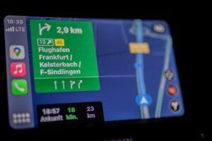 Nahansicht eines Navigationsgeräts